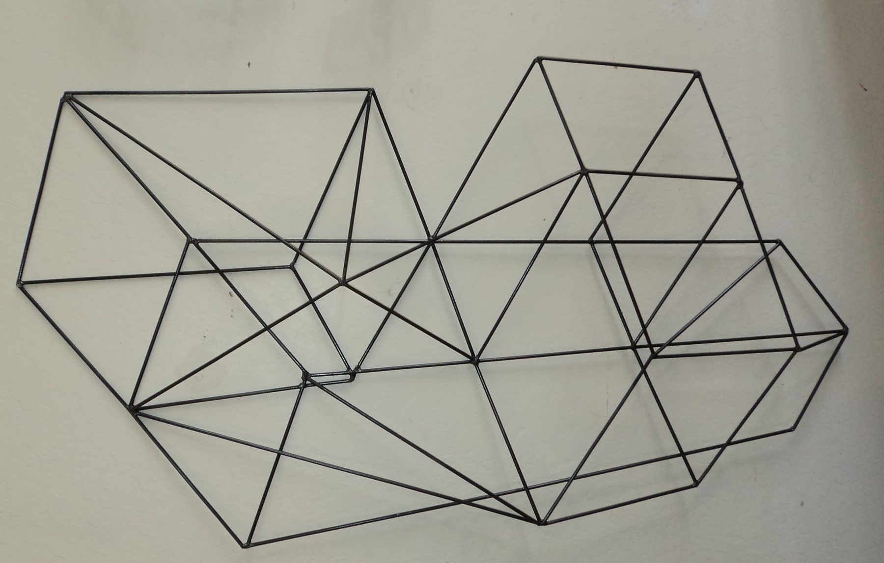 Abstract All Angles - abstract geometric welded metal wall sculpture by Corey Ellis